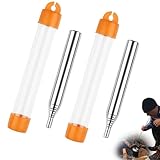 Qinsky Fire Blasrohr Feuer,2er Pack Feuer Schlagrohr Feuerrohr Faltbarer Teleskopisches Blasrohr Feuerwerkzeug Camping Gadgets zum Kochen Picknick BBQ Jagd Angeln Wandern im Freien