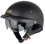 Retro-Halbhelm Im Deutschen Vintage-Stil, Motorradhelm Mit Offenem Gesicht, ECE-Zugelassen, Mit Sonnenblende Und Herausnehmbarem Innenfutter, Für Männer Und Frauen C,XL61-62CM