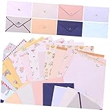 TOGEVAL 9 Sets Schreibpapier Briefpapier Set Für Kinder, Teenager, Mädchen, Briefpapier, Süßes Briefpapier, Süßes Briefpapier, Party Briefpapier, Kawaii Briefpapier, Romantisches
