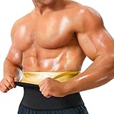 GENEMEN Herren-Korsett, Taillentrainer, Kompressionsformer, Weste, schlanker Schweiß, Shapewear für Herren, Bauchkontrolle, gold, M
