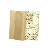 LIFKOME 100 Blatt Imitations Blattgold Glänzende Goldfolie für Kunsthandwerk Dekoration Vergoldung Möbelrestaurierung Basteln Vielseitige Goldblätter für Kreative Projekte