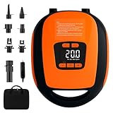 Elektrische SUP Pumpe,20PSI Hochdruck SUP Luftpumpe Schlauchboot Elektrische Paddle Board Pumpe,12V DC,Auto-Off, Geeignet für Stand Up Paddle Boards, Boote, Kajak, Kitesurf
