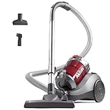 Akitas 800W Beutelloser Staubsauger mit starker Saugkraft und deutschem Wessel-Werk 2-in-1-Bürstenkopf für Hartböden und Teppiche