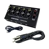 Malloy 5-Kanal-Audiomischer Tragbare Kleine Mikrofonverlängerung Mischpult mit Reverb Type-C Wiederaufladbar A