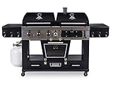 Pit Boss Memphis Ultimate 4-in-1 Kombigrill, schwarz, Stahl/Gusseisen, Smoker, Gas- und Holzkohlegrill