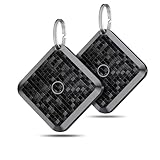 Smart Tag kompatibel mit Apple Wo ist? App (nur iOS), Schlüsselfinder für Pässe/Handtaschen/Rucksäcke, Gepäck-Tracker, Lauter Piepton, Austauschbare Batterien, IP67 Wasserdicht, 2er-Pack