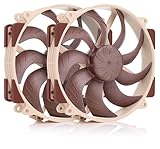 Noctua NF-A14x25r G2 PWM Sx2-PP, Doppelset Leise 140mm Premium-Lüfter mit Rundrahmen für den Push-Pull-Betrieb (Braun)