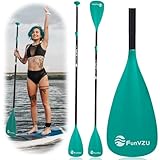 FunVZU SUP Paddel, Stand Up Paddle Board Paddel Leicht Einstellbar 4 Stück Aluminium Kajak Paddel, Einzigartiges Schloss Design Schwimmende Legierung Schaft Paddel für Paddle Board