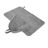 Abaodam 1 Satz wasserdichte Duschhaube Sauna-haarschutz Sauna Matte Saunamütze Für Damen Sauna-sitzkissen Sauna Bodenmatte Saunakissen Aus Filz Saunahut Gefühlt Grey