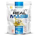 Instant Real Mass - 1 kg - Mass Gainer - Weight Gainer - Mass Gainer Protein - Gainer Kohlenhydrate Pulver - Gainer mit Creatin (1 kg, Vanille)