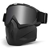 LAMEDA Motorrad Maske Brille Herren Damen Goggle Gesichtsmaske Schutzmaske Schutzbrille Skibrille Motorradbrillen UV-Schutz