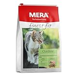 MERA finest fit Outdoor, Katzenfutter trocken für aktive Katzen, Trockenfutter aus frischem Geflügel und Reis, gesundes Futter für Freigänger, ohne Zucker (4 kg)
