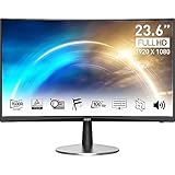 MSI PRO MP2422C 23,6 Zoll Full HD Curved Office Monitor - 1500R 1920 x 1080 VA Panel, 100 Hz, Less Blue Light PRO, VESA Montage, eingebaute Lautsprecher, neigbar - HDMI 1.4b, D-Sub