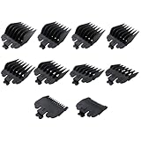 WELURE 10-teiliges Scherschutz-Set für Limural K11S/Novah HCL-001/Surker K7S/K9C/K9S – 1/16 Zoll bis 1 Zoll – Schwarz