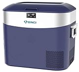 BINGI Kompressor Kühlbox 22L Tragbarer Auto-Kühlschrank 12/24V DC und 230V AC Mini Gefrierschrank für Auto, LKW, Camping, Wohnmobil und Zuhause (15℃ bis -18℃)
