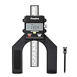Preciva Digitaler Tiefenmesser, digitaler Höhenmesser, 80 mm/3,14 Zoll, LCD-Display, 0,10 mm/0,004 Zoll Genauigkeit, Tiefenhöhenmessung für Holzbearbeitung, Fräser, Tischkreissäge, Oberfräse