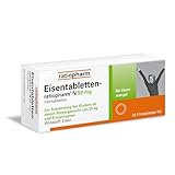 Eisentabletten-ratiopharm® N 50 mg Filmtabletten. Eisenmangel ausgleichen und sich wieder fit und aktiv fühlen, 50 Filmtabletten