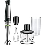 Braun MultiQuick 7 MQ 7035X Stabmixer - Pürierstab mit abnehmbarem Edelstahl Mixfuß mit ActiveBlade Technologie zum Pürieren der härtesten Zutaten, inkl. 3-teiliges Zubehör Set, 1000 Watt, schwarz