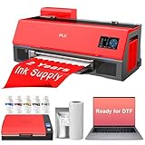 PLK DTF-Drucker A3, 2 Jahre Tintenversorgung: XP600, 2 x schneller als L1800 & L805, Touchscreen-Bedienung, integrierter Papierschneider, Dual-Weiß-Tintensystem für T-Shirt-Druck (Drucker + Ofen und