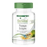 Fairvital | Papaya Enzym Tabletten - HOCHDOSIERT - VEGAN - 100 Tabletten - mit Papain, Amylase und Protease