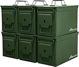 HOMESTEAD 50 Cal Munitionskiste aus Stahl M2A1 Munitionsbox Munitionskiste für Aufbewahrung (6er Pack)