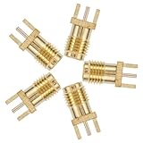 DECORNIJIA 5 Stück Teiliges Sma Pcb Edge Mount Adapter Stabile Metallkonstruktion Einfacher Einbau Zuverlässige Verbindung Geeignet für Kommunikation und Rundfunk