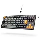 ARZOPA Gaming Tastatur, Gasket Mechanische Tastatur Kabellos/Kabelgebunden/Bluetooth - 87 Tasten RGB Hot-Swap-Fähige Tastatur - PBT Keycaps - Deutsches Layout QWERTZ für Windows Mac Linux