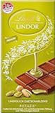 Lindt Schokolade LINDOR Pistazie, Promotion | 100 g | Feinste Vollmilch-Schokolade mit unendlich zartschmelzender Füllung mit Pistaziengeschmack | Schokoladentafel | Schokoladengeschenk, 2023 Version