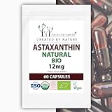 Forest Vitamin - Astaxanthin Natural Bio 12mg - 60 Öl-Kapseln - Astaxanthin Bio Vegan 12mg - Antioxidans - Gesundheit & Schönheit