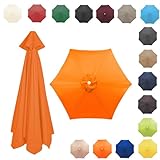 350 cm Ersatzdach für Sonnenschirm, 8 Rippen, für Garten, Terrasse, Sonnenschutz, UV 50+, Polyester-Stoffbezug für Ampelschirm