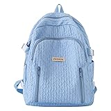 Studentenrucksack, modisches und neues Muster, doppellagig, große Kapazität, praktischer und leichter Rucksack, Wächter des Rucksacks, blau, Einheitsgröße