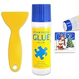 ElevaPulse 2-In-1, Puzzle Kleber Transparent, Kleber Für Puzzle, Puzzlekleber, 120ml Kapazität, Schnell Trocknend Und Geeignet Zum Fixieren Und Aufhängen Von Puzzles Nach Der Montage