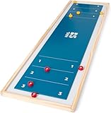 BS Toys Shuffleboard - Schiebebrettspiel aus FSC-Holz - Lustiges Indoor Curling Set für Kinder & Familie - Tisch-Curling Spiel - Geschicklichkeitsspiel ab 6 Jahren