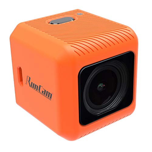 RunCam 5 Orange Action Cam 4K Ultra HD FPV Kamera FOV 145° EIS Unterstützt 56g Ultraleicht Mini Action Kamera für FPV Drohne Quadcopter Racing, Sony IMX377, 12MP, 4:3 Native Sensor, SD Karte 128GB