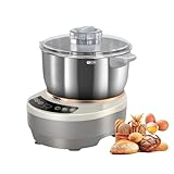 Teigknetmaschine für 5L/8L Teig,Küchenmaschine,Antihaftbeschichteter Teigmixer aus Edelstahl mit Messbecher für Brot-, Pizza- und Roti-Teig 5L