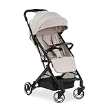 hauck Reise Buggy Travel N Care für Kinder ab Geburt bis 22 kg mit Liegefunktion, Ultraleicht - 6,9 kg, Einhändig Klein Zusammenklappbar, UPF 50+, EVA Räder, Korb bis 3 kg (Beige)