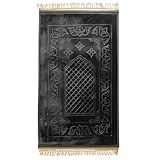 Aitsite Gebetsteppich, Weich Gebetsteppich Islam Prayer Rugs,Dicker Stoff Teppich Muslimische für Religionsübung (schwarz)