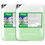 ABACUS® Fassadenreiniger, Grünbelagentferner für Fassaden, Putz & Hauswände – Entfernt selbsttätig Pilze, Flechten & Algen von Fassaden – Nur 0,1L pro m², Nell Fassade 10 Liter (7179)