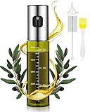 MRUN BONE Ölsprüher für Speiseöl, grünes UV-Schutz Sprühflasche Öl, Glas Öl Zerstäuber Küche Ölsprühflasche Heißluftfritteuse, Oil Sprayer mit Skala & Trichter, Ölspray für Öl & Essig 100% BPA frei
