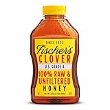 Fischer's 100% reiner Kleehonig – ungefilterter roher Honig, 680 ml Quetschflasche – rein natürlicher Süßstoff – reichhaltiges Geschmacksprofil, vollgepackt mit Nährstoffen