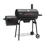 Landmann Flanella 31426 Black Taurus 660 + Holzkohlengrill Smoker Stahl schwarz 141 x 53 x 125 cm