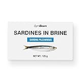 GymBeam Sardinen in Salzlake - Hochwertige Proteinquelle, Sardinen in Salzlake aus Marokko, 100 g enthalten 21,7 g Protein, praktische Verpackung (125 g (20er pack))