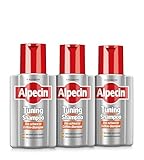 Alpecin Tuning-Shampoo - 3 x 200 ml - Das schwarze Coffein-Shampoo für graue Haare | Kräftige Farbpigmente halten dunkle Haare dunkel