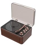 Gueray CD Player mit Lautsprechern Bluetooth HiFi-Stereo-Sound CD Spieler, Vintage-CD-Player für zu Hause, Retro-Holz-CD-Player mit FM-Radio und Fernbedienung, Unterstützt USB/AUX/Type-C Wiedergabe