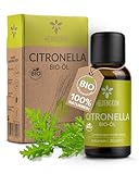 Heldengrün® BIO Citronellaöl [100% NATURREIN] Echtes Citronella Öl - Zitronig, erfrischend & frisch - Citronella Oil - Citronella Ätherisches Öl