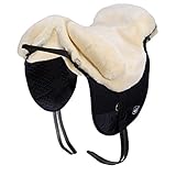 Werner Christ Fellsattel Premium Plus Hochwertiger baumloser Lammfellsattel in Handarbeit gefertigt, Bare-Back-pad, Pferde-Sattel aus echtem Lammfell in Natur, Gr. Pony