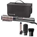 Remington Warmluftbürste rotierend (automatisch) Curl & Straight 3-in-1 Ionen Styler: Volumen, Locken & glatte Styles, 4 Aufsätze (Volumenstyler, Lockenstab, Stylingkonzentrator, Paddlebürste) AS8606