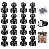 QINGHEC 24 Stück Mini Magnete Stark, 12 X 16 mm Klein Magneten, Kegel Neodym Magnet Extra Stark, Kühlschrank Magnete, Kleine Starke Magnete für Magnettafel Whiteboard Pinnwand Stecktafel