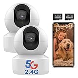 Innenkamera, 2K 4MP 5GHz & 2.4GHz 360° Wireless Sicherheitskamera WiFi Kameras für Baby Ältere Hund Haustier Kamera mit Nachtsicht Bewegungserkennung Auto Tracking
