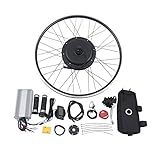Bathrena 1500W 48V Elektrofahrrad Umbausatz - Hinterrad - Ebike Elektrofahrrad Conversion Kit Umbausatz - 500rpm/min - mit 7-Gang Schwungrad & LCD-Anzeige (26 Zoll)